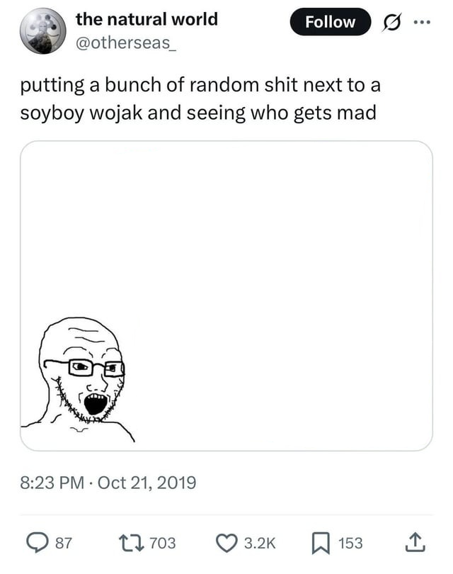 Soyboy Wojak Blank Meme Template