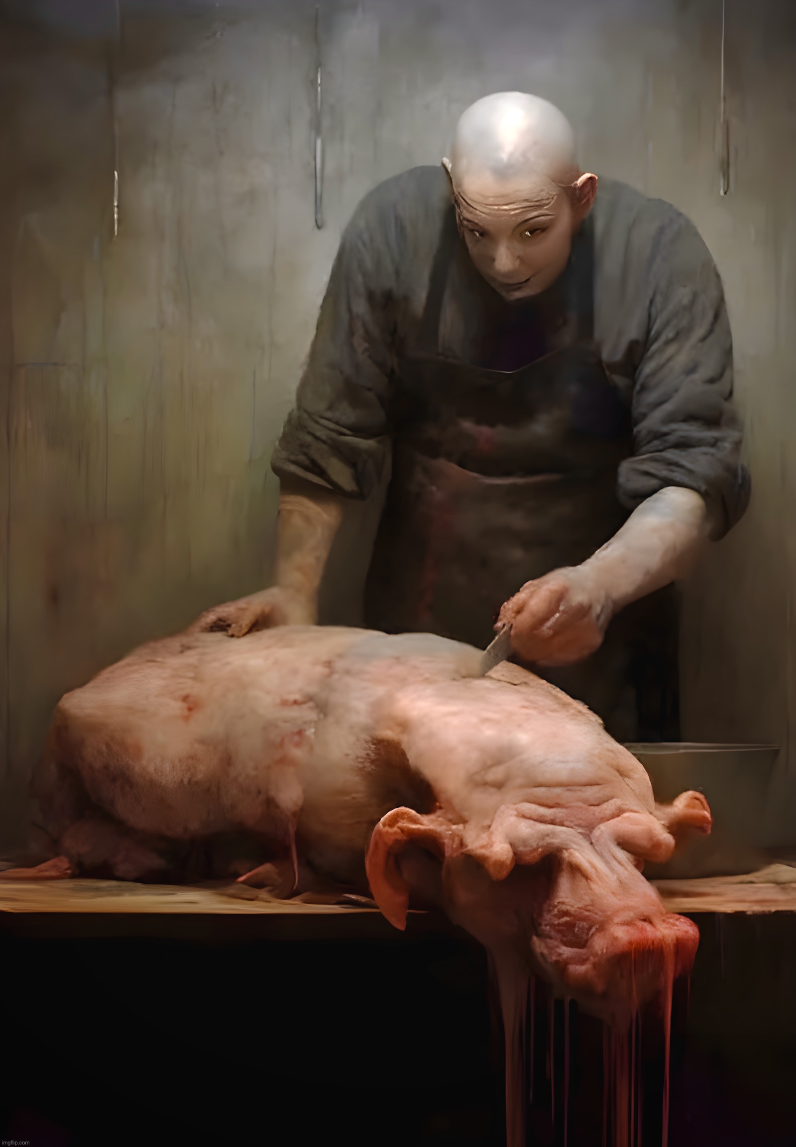 Butcher | image tagged in memes,butcher,pig,slaughter | made w/ Imgflip meme maker