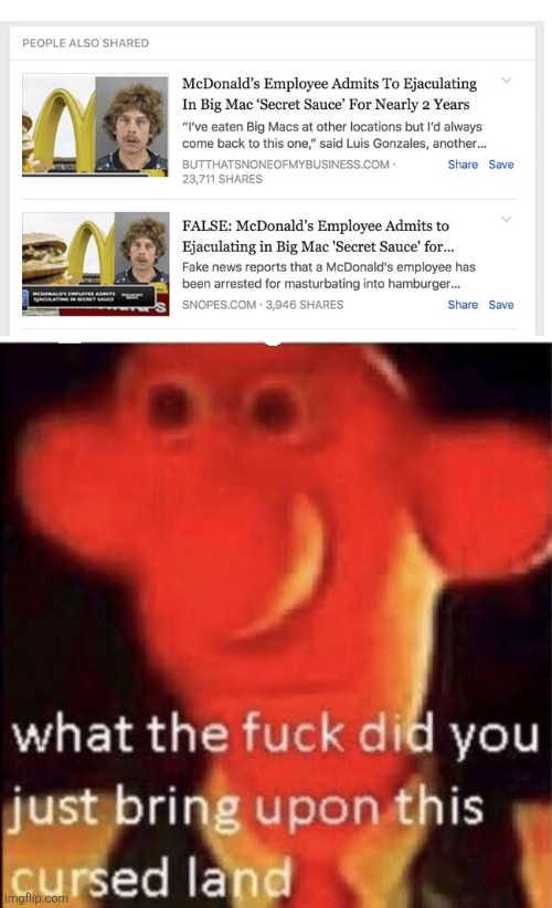Oh no | image tagged in wallace cursed land | made w/ Imgflip meme maker