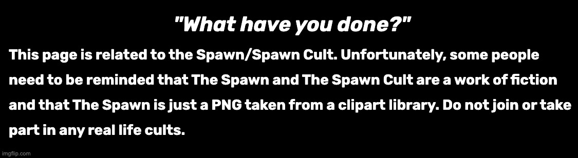 we live in a timeline where we have to warn people not to join cults on the wiki page for a roblox game | made w/ Imgflip meme maker