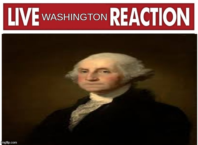 GEORGE WASHINGTON'S LIVE REACTION | image tagged in george washington,president,usa,united states of america,united states | made w/ Imgflip meme maker