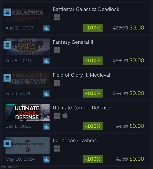 THERE ARE LITERALLY FIVE GAMES BEING GIVEN AWAY FOR FREE ON STEAM | made w/ Imgflip meme maker