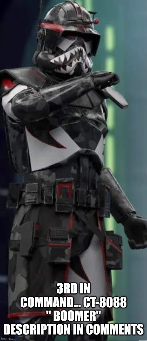 3RD IN COMMAND... CT-8088 " BOOMER" DESCRIPTION IN COMMENTS | made w/ Imgflip meme maker