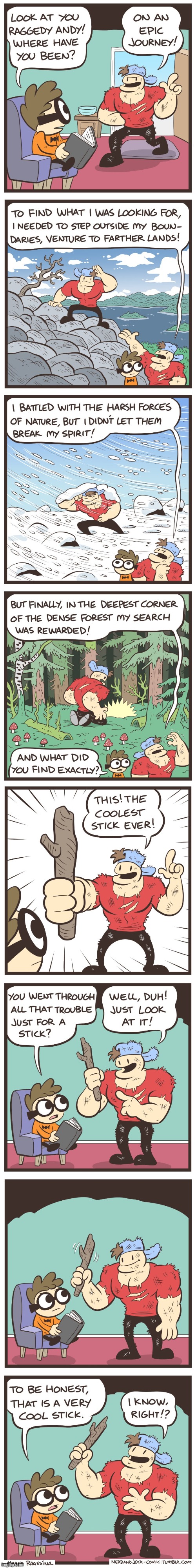 image tagged in nerd,jock,journey,epic,stick,cool | made w/ Imgflip meme maker