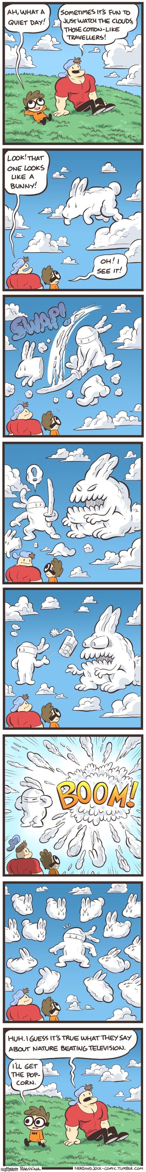 image tagged in nerd,jock,cloud gazing,ninja,bunnies,absolute cinema | made w/ Imgflip meme maker