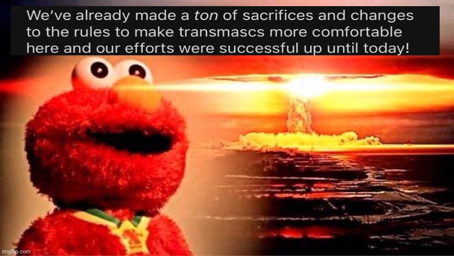 elmo nuclear explosion | image tagged in elmo nuclear explosion | made w/ Imgflip meme maker