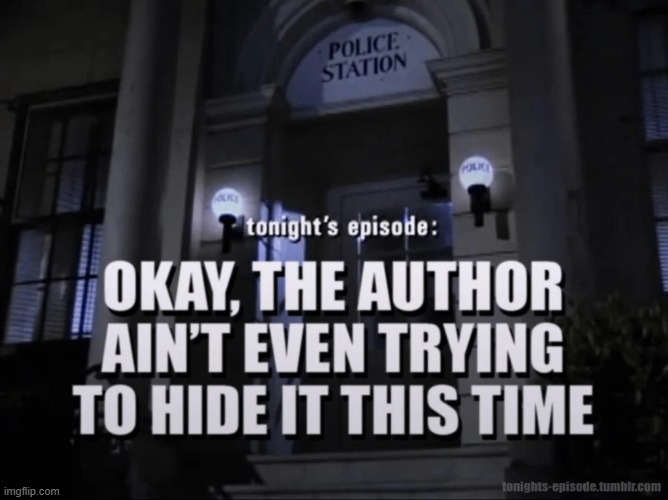 Okay, the author ain’t even trying to hide it this time | image tagged in okay the author ain t even trying to hide it this time | made w/ Imgflip meme maker
