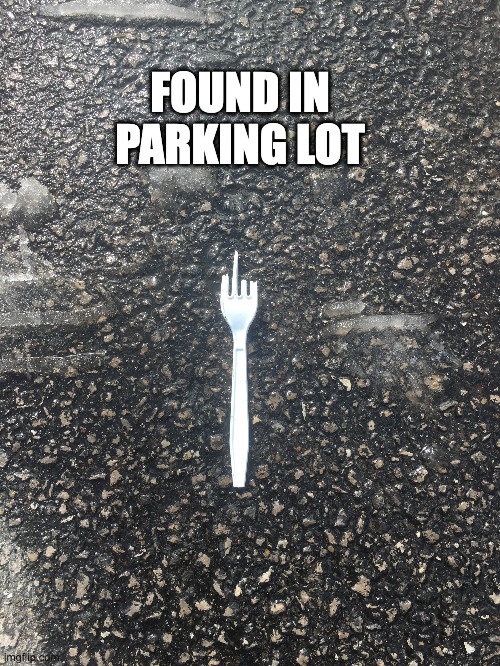 Plastic Is Bad | FOUND IN PARKING LOT | image tagged in environment,litter,trash | made w/ Imgflip meme maker