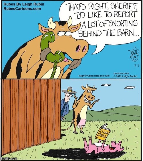 Rubes | image tagged in comics,rubes,cow,pig | made w/ Imgflip meme maker