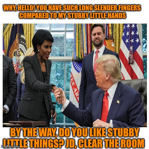 Blank Transparent Square Meme | WHY, HELLO! YOU HAVE SUCH LONG SLENDER FINGERS 
COMPARED TO MY STUBBY LITTLE HANDS BY THE WAY, DO YOU LIKE STUBBY LITTLE THINGS? JD, CLEAR T | image tagged in memes,blank transparent square | made w/ Imgflip meme maker