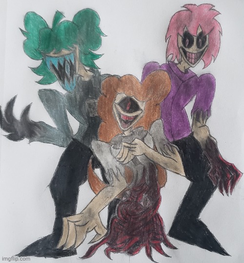 The Legend Trio ('25 Retake) | image tagged in mario's madness,ocs,exe,drawing | made w/ Imgflip meme maker