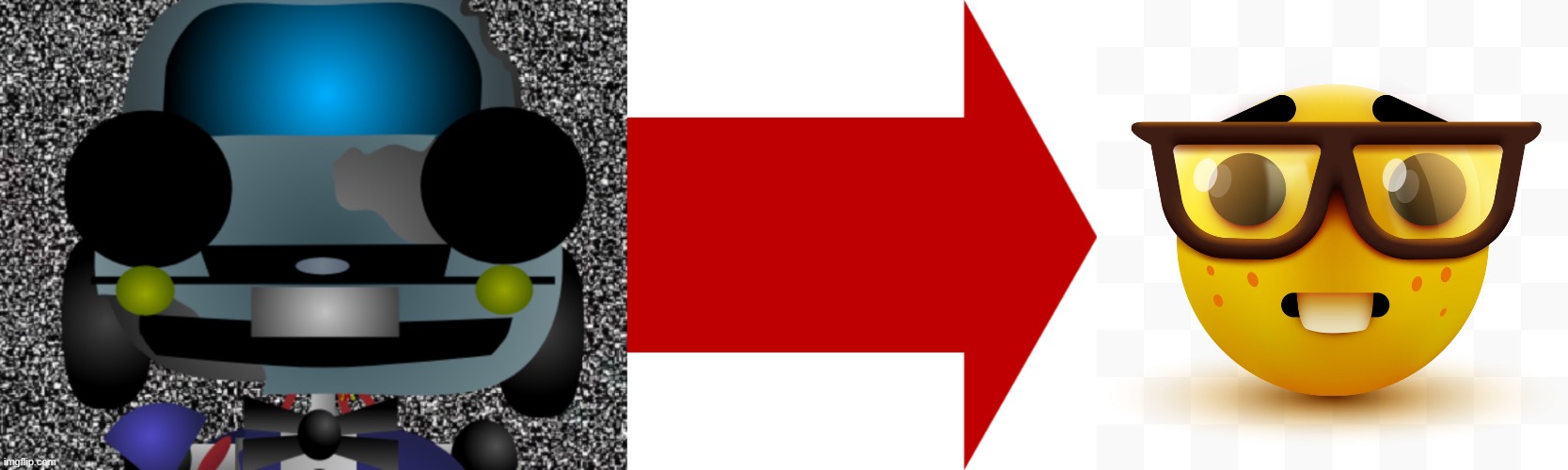 i just realised ts | image tagged in red arrow,nerd emoji | made w/ Imgflip meme maker