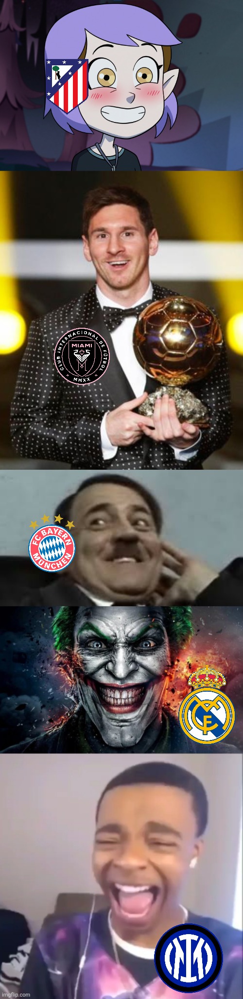 image tagged in yes amity,messi winner,laughing hitler,jonkler,flightreacts dolphin laugh | made w/ Imgflip meme maker
