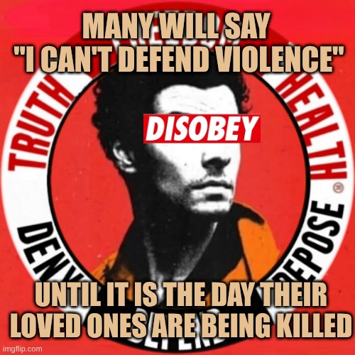 Luigi Depose | MANY WILL SAY
 "I CAN'T DEFEND VIOLENCE"; UNTIL IT IS THE DAY THEIR LOVED ONES ARE BEING KILLED | image tagged in luigi depose,death battle,grim reaper,medical freedom,justice,my beloved | made w/ Imgflip meme maker