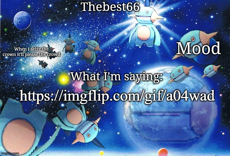 Marshtomp template thebest66 | https://imgflip.com/gif/a04wad | image tagged in marshtomp template thebest66 | made w/ Imgflip meme maker
