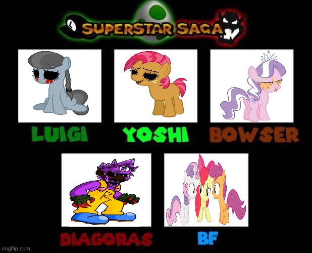 One Bad Apple - Superstar Saga Rodney Rearrange | image tagged in superstar saga template,my little pony | made w/ Imgflip meme maker
