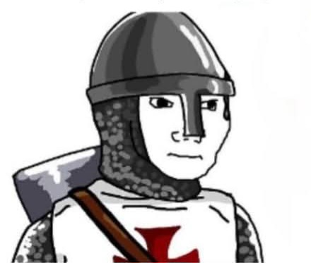 Crusader Chad Blank Meme Template