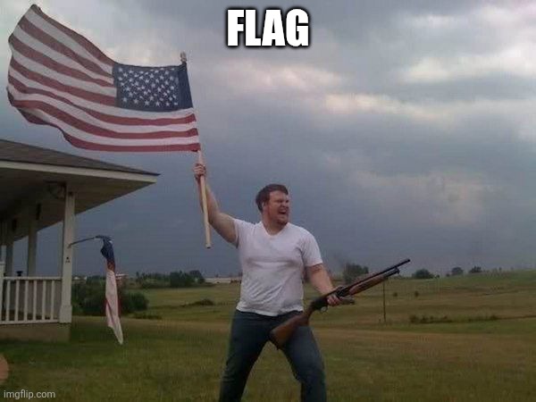 American flag shotgun guy | FLAG | image tagged in american flag shotgun guy | made w/ Imgflip meme maker