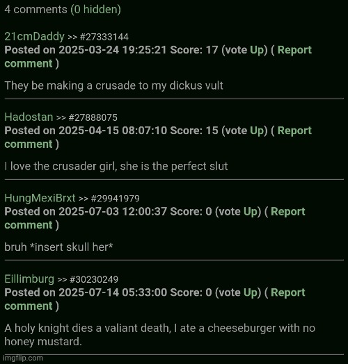 A holy knight dies a valiant death, I ate a cheeseburger with no honey mustard. | made w/ Imgflip meme maker