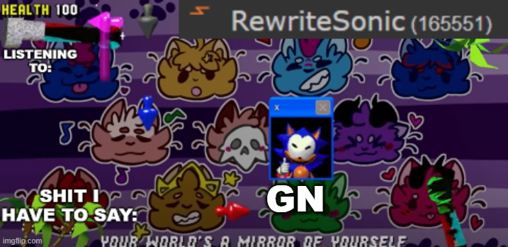 new rewrite annoucement temp | GN | image tagged in new rewrite annoucement temp | made w/ Imgflip meme maker