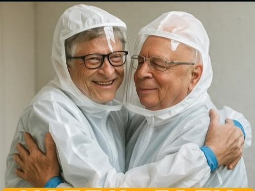Bill Gates & Klaus Schwab Blank Meme Template