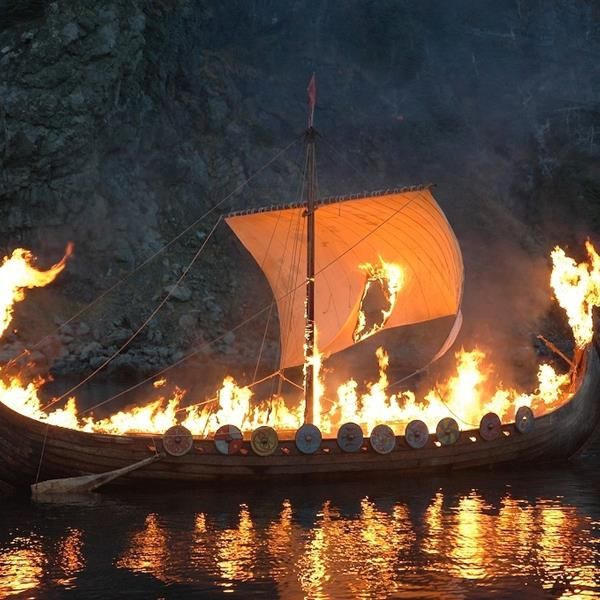 Vikings funeral Blank Meme Template