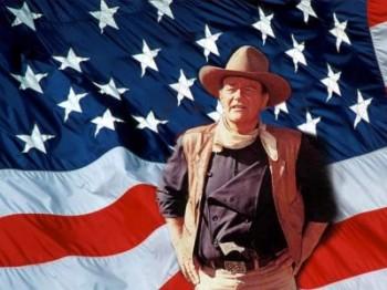 John Wayne American Flag Blank Meme Template