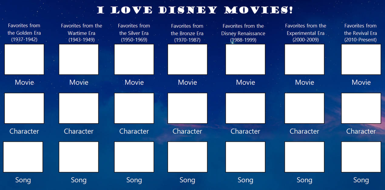 i love disney movies Blank Meme Template