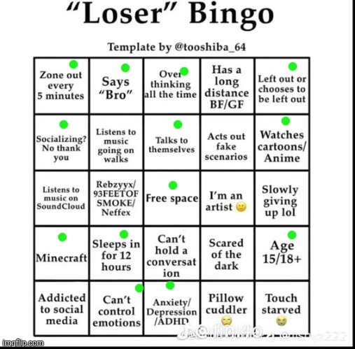 I ain't a loser it would seem lol | image tagged in loser bingo | made w/ Imgflip meme maker
