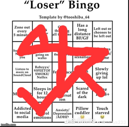 The fake scenarios, they're part of the story. Oh, I also got a bingo! | image tagged in loser bingo | made w/ Imgflip meme maker