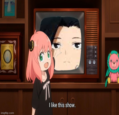 anya likes momo | image tagged in my hero academia,anime,spy x family,anya likes this show,momo,crossover | made w/ Imgflip meme maker