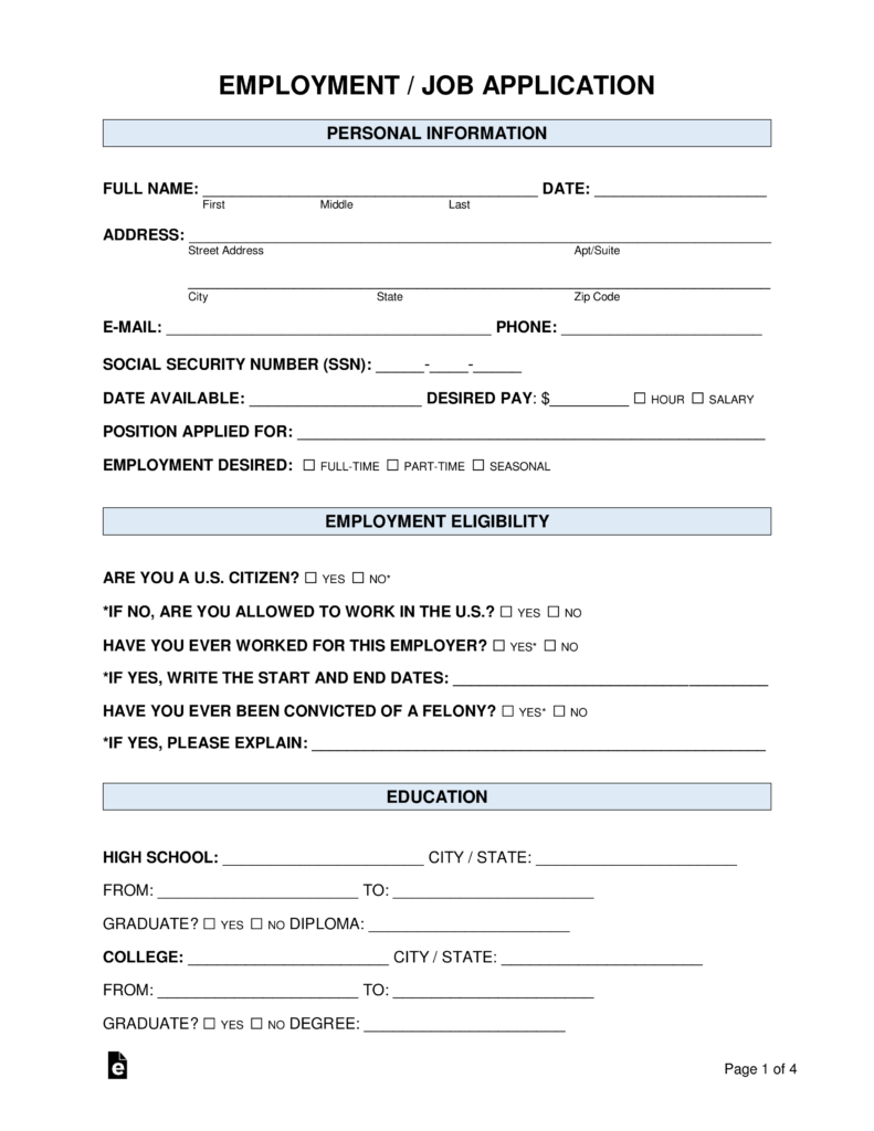 Employment application Blank Meme Template