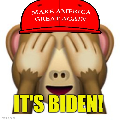 Maga ~ the desperate need to blame anyone but themselves | IT'S BIDEN! | image tagged in trump,maga,epstein,biden,see no evil,blind | made w/ Imgflip meme maker