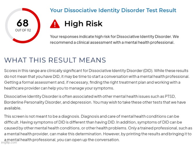 multiple personality disorder. at least it tells me what it means | made w/ Imgflip meme maker