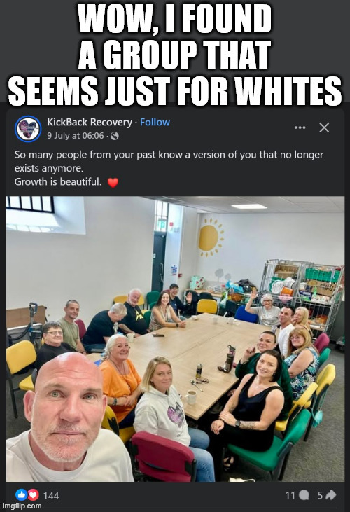 A Group With No "Minorities" | image tagged in white people,white woman,diversity,white power | made w/ Imgflip meme maker