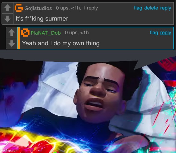 Miles Morales Nah | image tagged in miles morales nah | made w/ Imgflip meme maker
