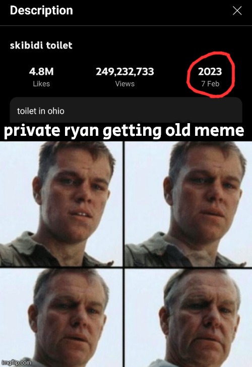 I didn't realize how old it really was | private ryan getting old meme | image tagged in private ryan getting old | made w/ Imgflip meme maker