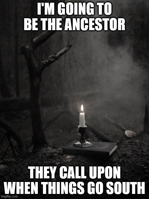 Undead Ancestor | I'M GOING TO BE THE ANCESTOR; THEY CALL UPON WHEN THINGS GO SOUTH | image tagged in funny memes | made w/ Imgflip meme maker