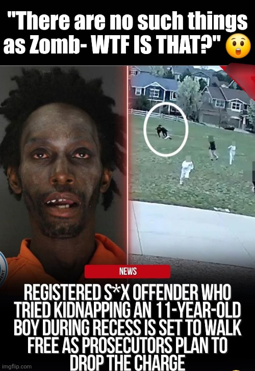 The Walking Dead: Pedophile Season | "There are no such things as Zomb- WTF IS THAT?" 😲 | image tagged in memes,politics,democrats,republicans,zombies,the walking dead | made w/ Imgflip meme maker
