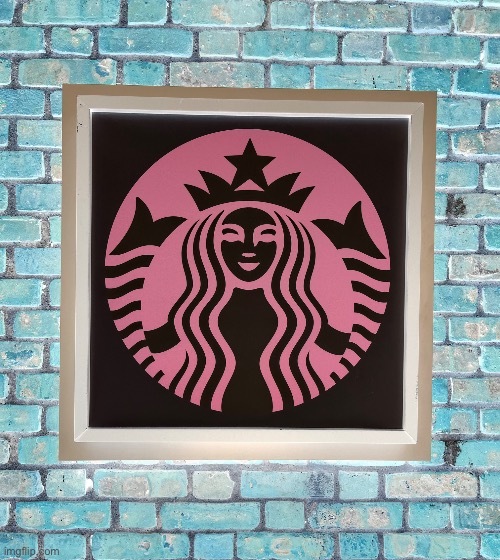 StarbucKs Siren | image tagged in pop art,starbucks,yonkers,logo land,july 2025,brian einersen | made w/ Imgflip meme maker