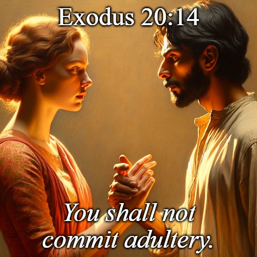 The Seventh Commandment | Exodus 20:14; You shall not commit adultery. | image tagged in christiansonly,the ten commandments,the seventh commandment | made w/ Imgflip meme maker