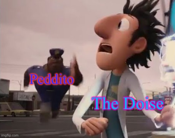 Officer Earl Running | Peddito; The Doise | image tagged in officer earl running,pizza tower | made w/ Imgflip meme maker