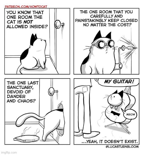 He has all sorts of skills for mischief… | image tagged in cats,comics,howtocat | made w/ Imgflip meme maker