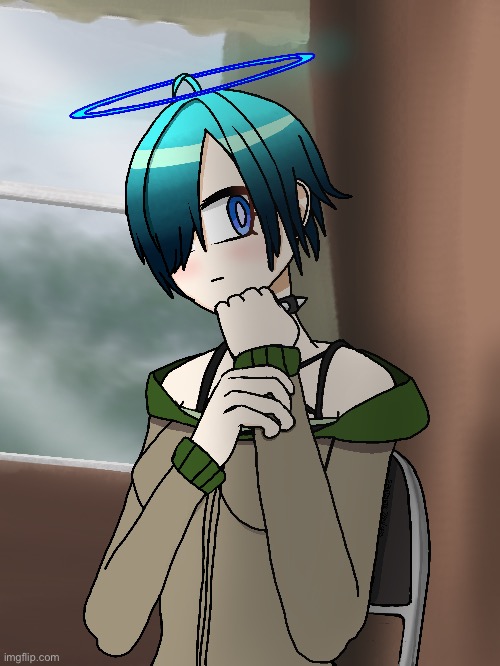 I Cooked with this background (Also with a slight redesign to Noire) | image tagged in random,oc,art,character | made w/ Imgflip meme maker