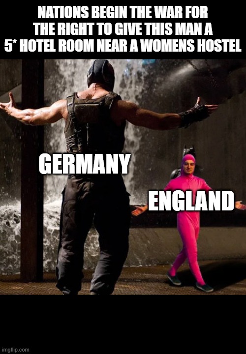 Joji boss fight | GERMANY ENGLAND NATIONS BEGIN THE WAR FOR THE RIGHT TO GIVE THIS MAN A 5* HOTEL ROOM NEAR A WOMENS HOSTEL | image tagged in joji boss fight | made w/ Imgflip meme maker