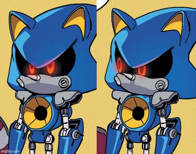 metal sonic looking | image tagged in metal sonic looking | made w/ Imgflip meme maker