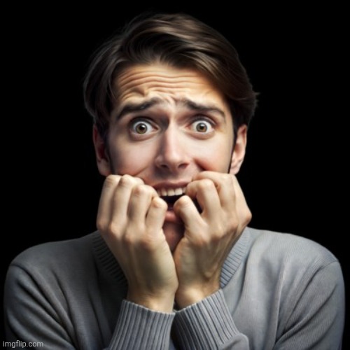 Scared man | image tagged in scared man | made w/ Imgflip meme maker