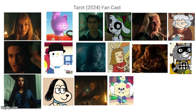 Credit to Mico the Ninjago Fan 2024 for this used (This remake of meme version is now used) | image tagged in meme,memes,spoof cast,tarot,characters,roles | made w/ Imgflip meme maker