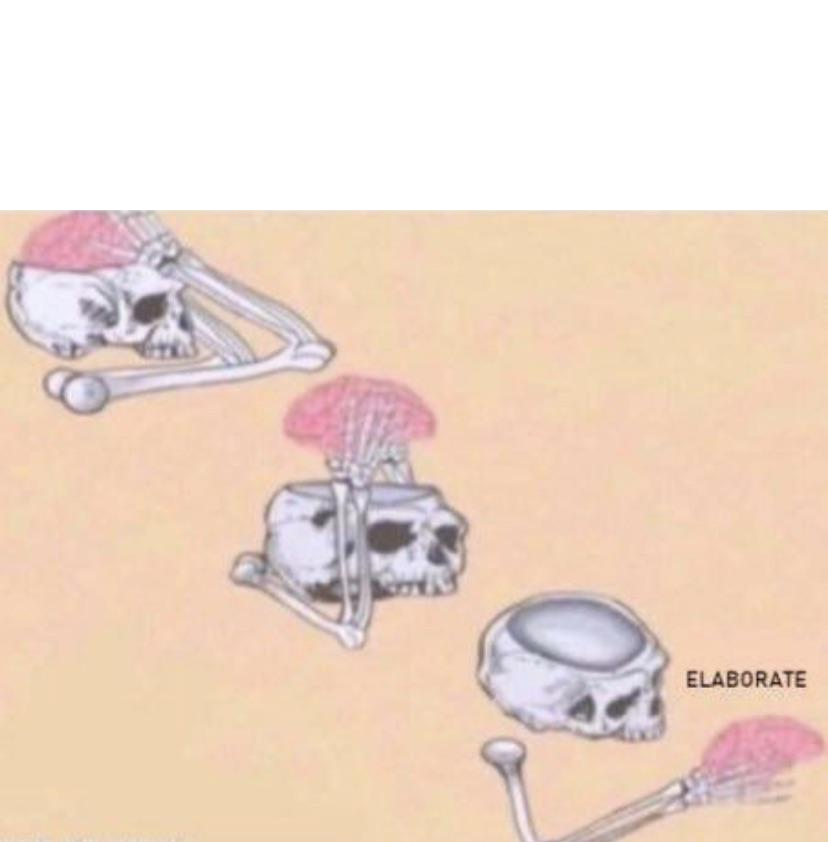 Elaborate, brain Blank Meme Template
