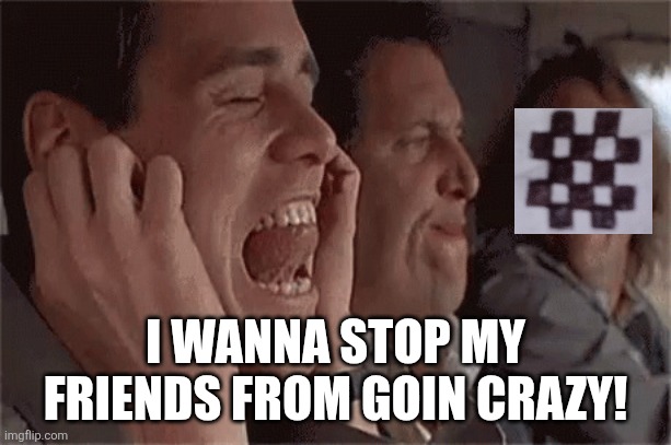 MAKE IT STOP | I WANNA STOP MY FRIENDS FROM GOIN CRAZY! | image tagged in make it stop | made w/ Imgflip meme maker